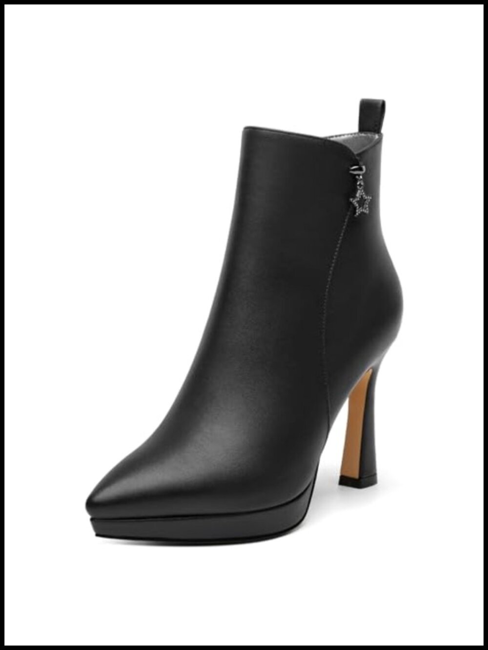 Women's Ankle Boots High Heels Thick Soled Pointed Toe Winter Boots 4in Stiletto